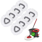 8 Pack Spin Mop Head Replacement