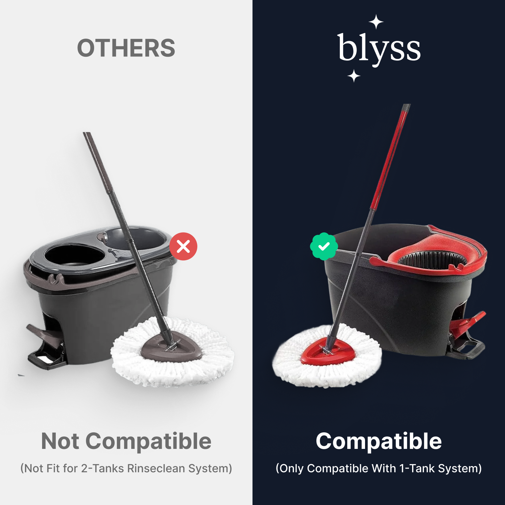 4 Pack Spin Mop Head Replacement